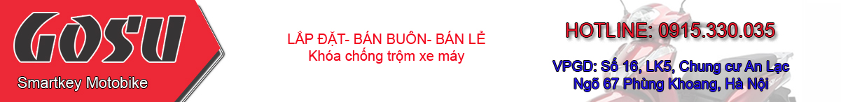 Khóa chống trộm xe máy cao cấp, chính hãng, lắp đặt cho các dòng xe máy